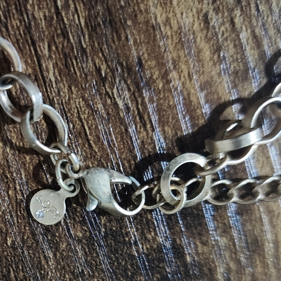 Loft Statement Necklace w/ Extender Costume Jewelry Lucite Faceted Beads Metal - Picture 6 of 7